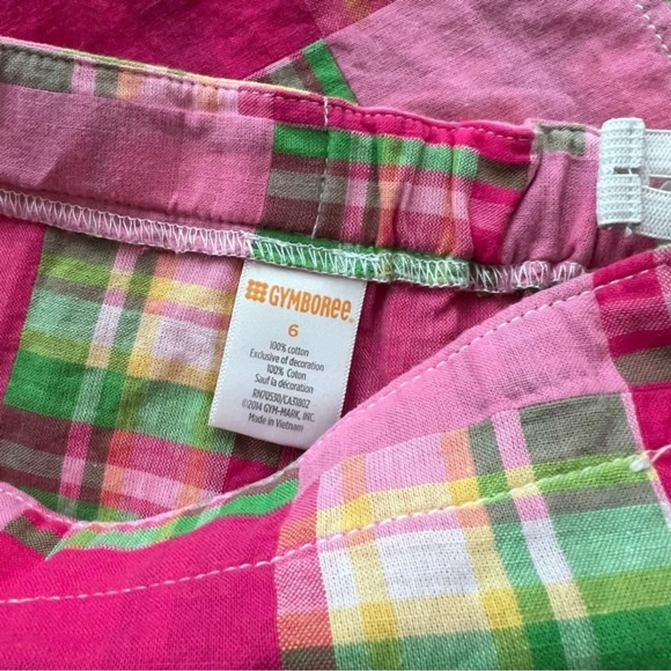 FALDA VINTAGE GYMBOREE madras a cuadros patchwork Foto 2 de 3