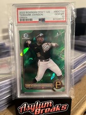 PSA 10 2022 Bowman Chrome Draft Sapphire Termarr Johnson Green Refractor /50