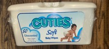 NOS Sealed Vintage Soffs Baby Wipes 80ct Hard Container - Rare and Hard to Find