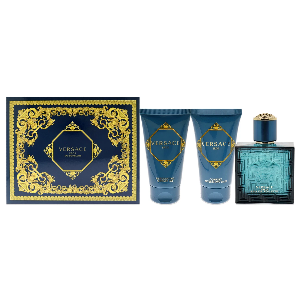 Pack of 3 Versace Eros by Versace for Men 3 Pc Gift Set