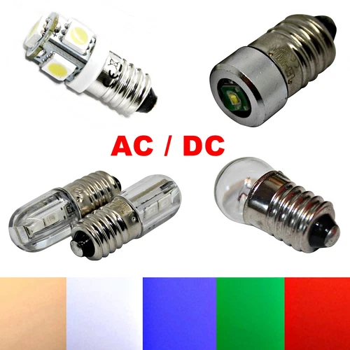 E10 LED 6V 12V Screw Base Poinsettia Advent Star Lights Warm White Ro