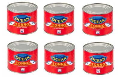 6x Ocean Tonno in Olio di Semi Thunfisch in Samenöl Thunfisch Pflanzenöl 1730g