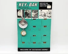 1960s Key-Bak Retractable Key Chain West Coast Chain & Store Stand Display #2
