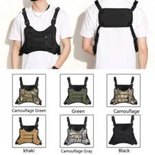 Tactical Combat Chest Rig Bag Front Pouch Recon Kit Pack Sports Protective Vest
