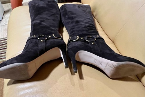 Brown Suede Via Spiga 'V-Cinda' Knee High Boots - Picture 6 of 10