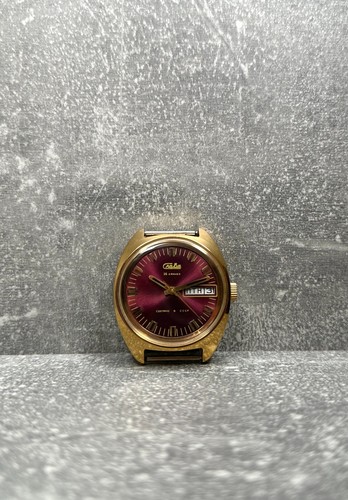 Reloj de pulsera mecánico soviético vintage URSS. Enchapado en oro AU - Imagen 13 de 16