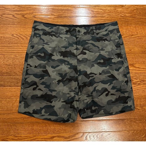 Good Good Golf Camo Performance Shorts Mens 36 Camouflage Green Tan Stretch
