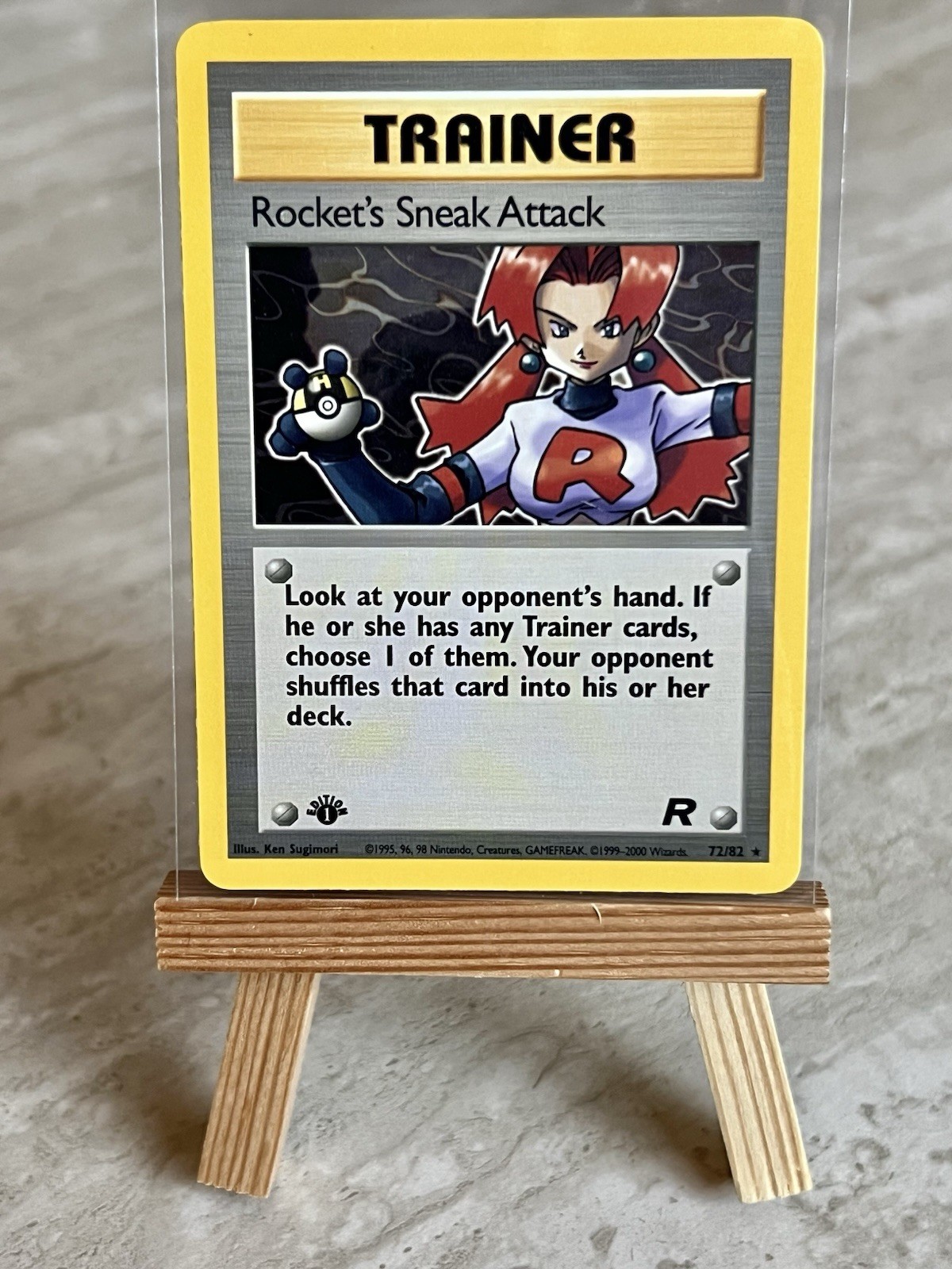 Pokémon TCG Rocket's Sneak Attack 72/82 First Edition Team Rocket (English)- NM-