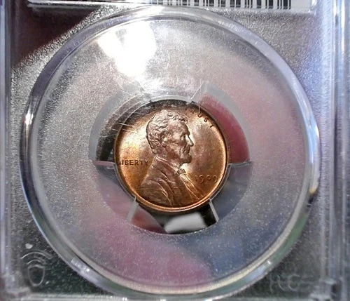 NICE, "1909-VDB", "PCGS", "MS-64", "RB" LINCOLN PENNY  FIRST YEAR OF ISSUE.