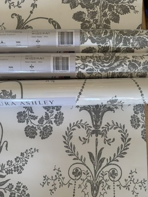 Laura Ashley Josette Anthrazit Tapete Original Neu 7 Rollen verfügbar