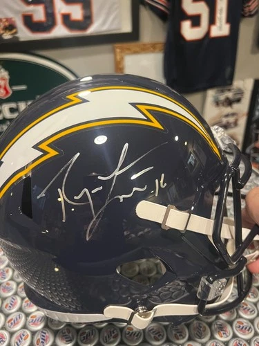 Ryan Leaf Signed Full Size Rep. COA  San Diego Chargers Helmet (Schwartz COA)