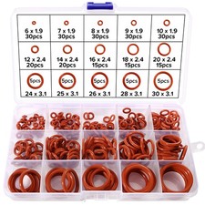 260 PCS 15 Sizes O-Ring Gasket Kit, Silicone O-Ring Assortment, Sealing Gasket f