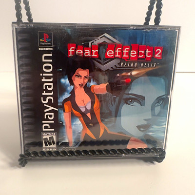 Fear Effect 2 Retro Helix PS1 CIB Complete 4 Disc Set Tested w/Manual-Reg Card