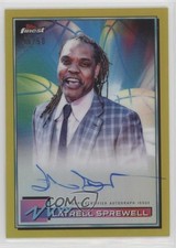 2021 Topps Finest Gold Refractor 49/50 Latrell Sprewell #FA-LS Auto ow1