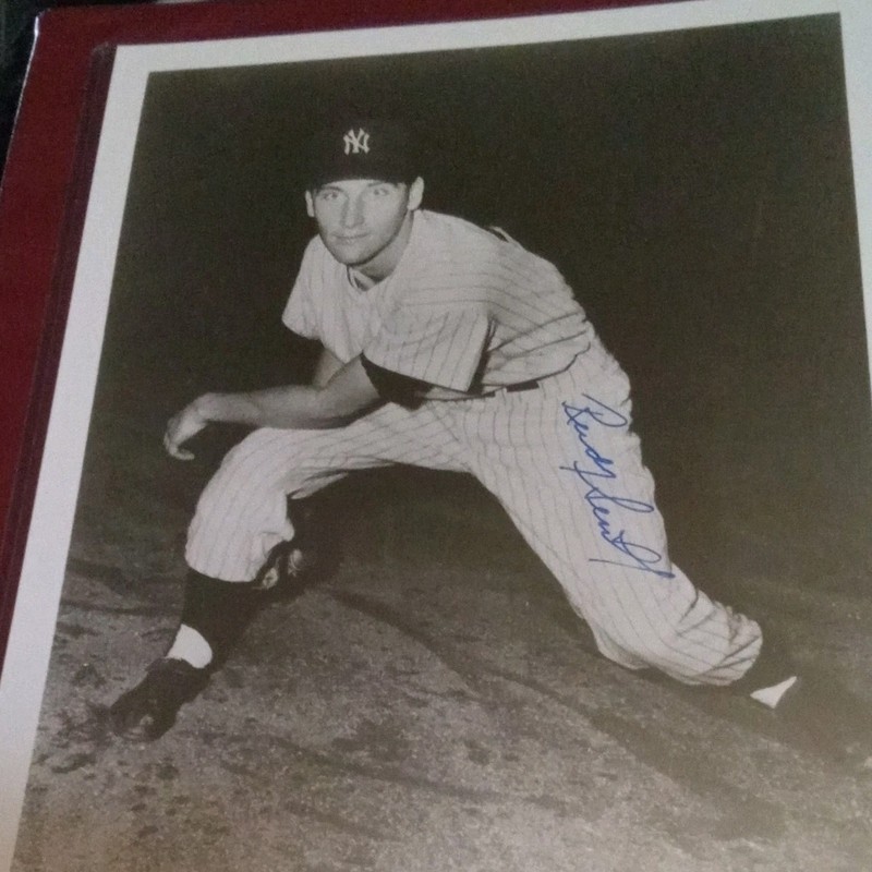 Rudy serrett(?) New York Yankees autographed 8x10 Photo JSA Certified