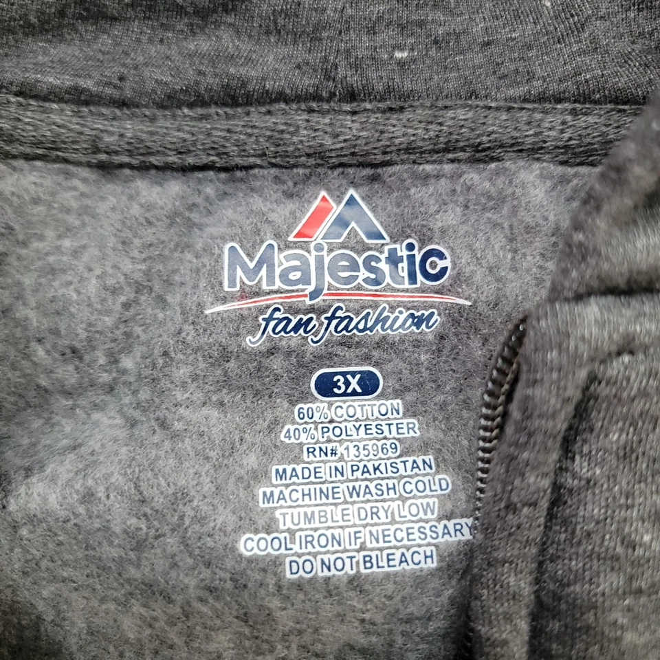 Sudadera con Capucha New England Patriots Mujer 3X Gris Majestuosa Cremallera Completa Sudadera con Capucha Foto 3 de 4