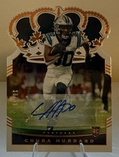 CHUBA HUBBARD 2021 CHRONICLES CROWN ROYALE AUTO /49 CAROLINA PANTHERS OKLA ST