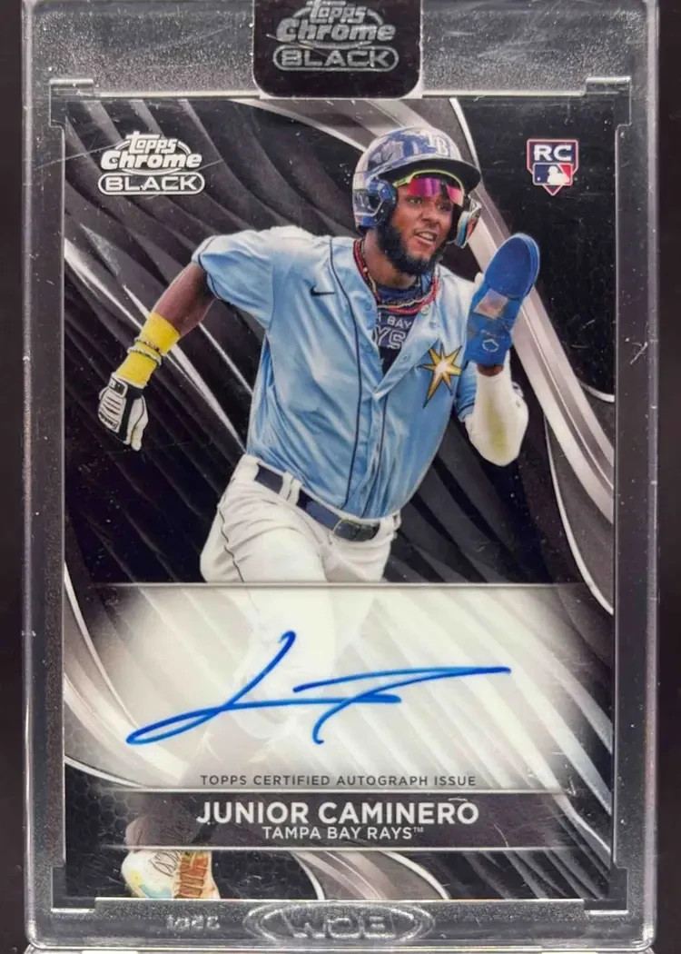 2024 Topps Chrome Black - Autographs Junior Caminero #CBA-JCA (AU, RC) Auto