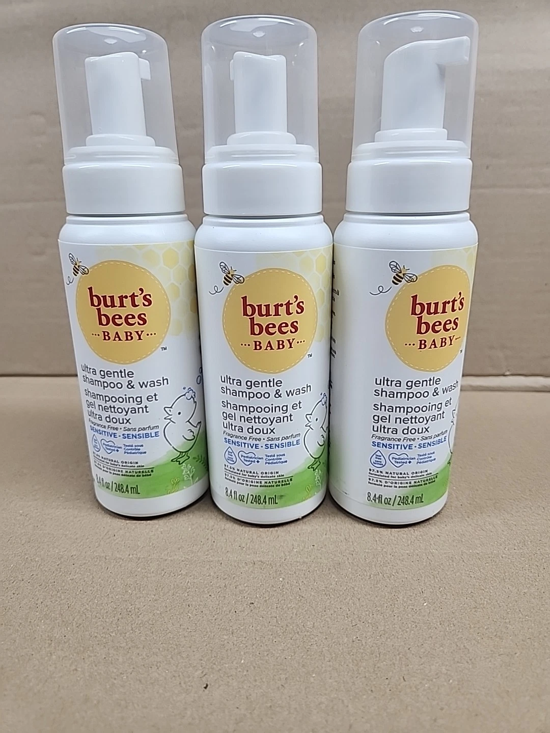 3 Burt's Bees Baby Shampoo Ultra Gentle Sensitive 8.4 Oz Each
Opens in a new window or tab