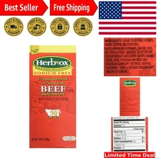 50 Packets of Herb Ox Sodium-Free Beef Bouillon – Perfect for Everyday Cooking