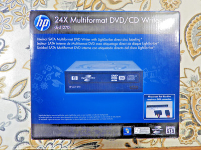 HP DVD1270i 24x Multiformat DVD/CD Writer Internal SATA LightScribe New/Sealed
