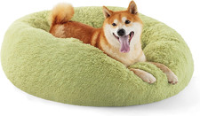 Calming Dog Bed for Medium Dogs - Donut Washable Medium Pet Bed, Anti-Slip round