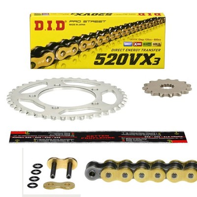 DID 520 VX3 G&B Kettensatz Yamaha XT 600 (2NF ) 1990 X-Ring Nietschloss