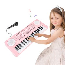 Kids 37 Keys Piano Keyboard  Music Toys 16.9 x 6.3 x 2.2 inches, Pink
