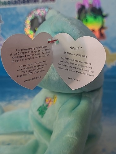 Juguete de peluche TY Beanie Babies - Ariel el Oso - Imagen 5 de 5