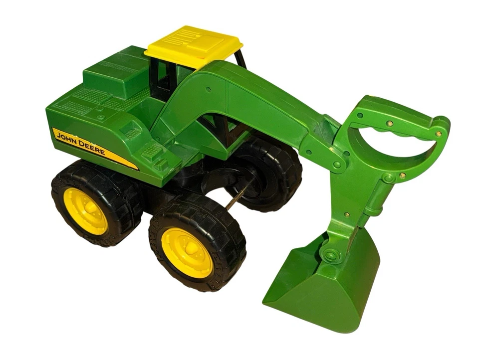 John Deere Large Front End Loader ERTL Plastic Toy Kids Big Scoop Tractor 19” - Image 2 of 4