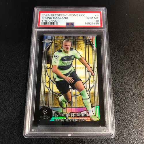 2022-23 Topps Chrome UEFA Erling Haaland #8 The Grail 8of9 SSSP PSA 10