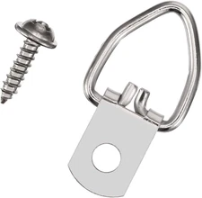 100pc D Ring Picture Hangers with Screws – Heavy Duty Hooks for Frames, Art