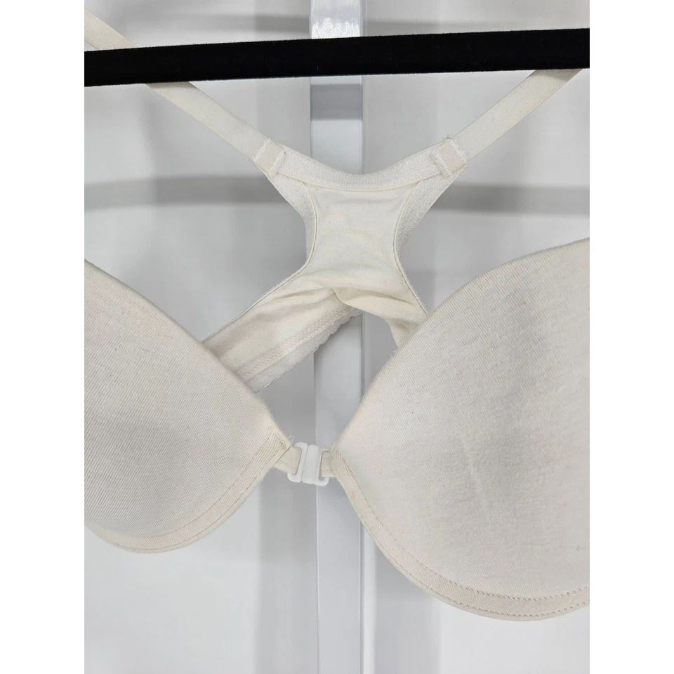 Sujetador camiseta vintage Y2K Joe boxer para mujer talla 36C cierre frontal blanco Foto 2 de 4