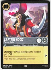 Captain Hook Forceful Duelist 186/204 Reign of Jafar Disney Lorcana