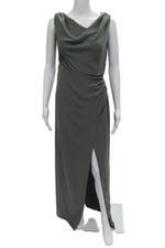 Show Me Your Mumu Women Maxi Dress Green Cowl Neck Sleeveless Size XS