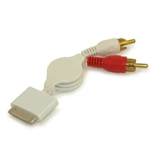 2.5ft iPhone/iPod(TM) Audio out Apple(TM) Connector to 2xRCA Retractable
