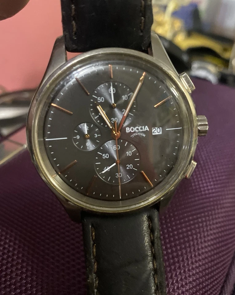 Хронограф BOCCIA титановые мужские часы - Изображение 3 из 4