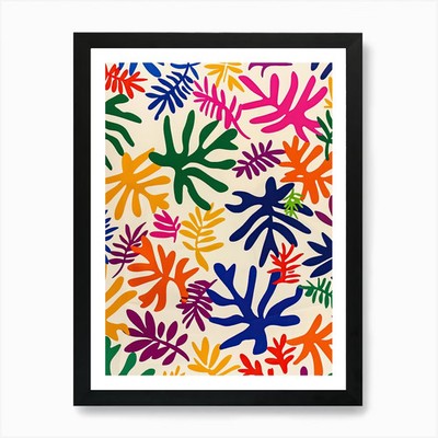 Rätselhafte Tropen Matisse Stil Kunst Gerahmtes Wandbild Poster Leinwanddruck Bild