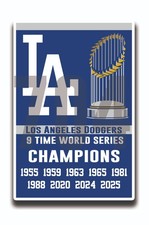 Los Angeles Dodgers 2025 World Series Champions 9 time Decal Sticker