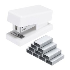 Mini Stapler with Staples Small Stapler Cute Portable White