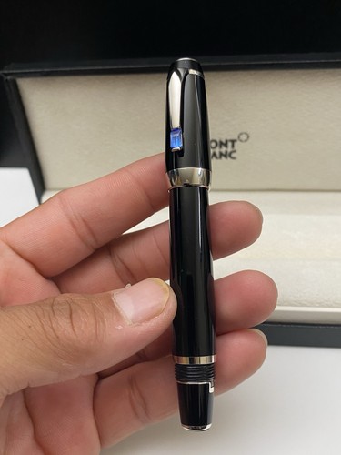 Montblanc Retractable 14K Nib Square Cut Blue Spinel Fountain Pen with Box - 第 4/24 張圖片