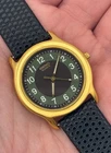 1994 Vintage Seiko Men's Gold-Tone Watch w/Dark Green Sector Dial - 7N01 Quartz