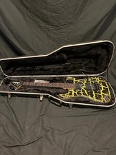1988 Jackson USA San Dimas Black & Yellow Fire Crackle Dinky Guitar W/OHSC-NICE!