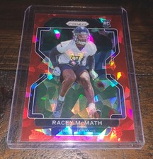 2021 Panini Prizm Racey Mcmath 409 Rookie Red Cracked Ice Prizm Tennessee Titans