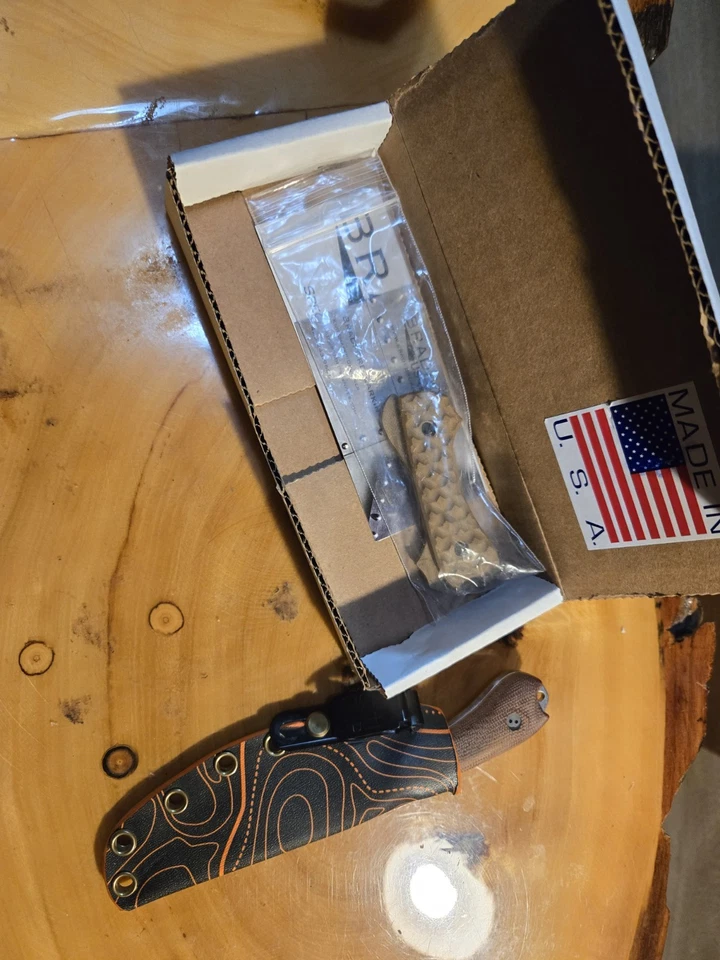 Funda de bolsillo Bradford Guardian 3 Kydex 2 juegos de básculas de mango Micarta Foto 3 de 4