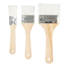 Set of 3 Chip Paint Brushes with Synthetic Bristles for Priming Painting, Var...