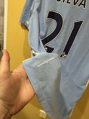 Share Manchester City 2011-12 Home Soccer Jersey DAVID SILVA #21 Umbro Men’s 40 - Picture 10 of 11