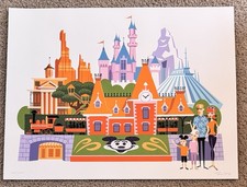 Josh Agle Disneyland Happiest Place On Earth Art Print S/# 300 COA Disney SHAG