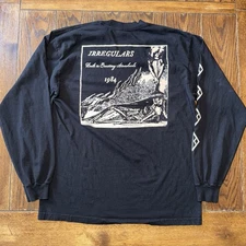 SC Irregulars T Shirt Men’s Size Large 1984 Long Sleeve Thrash Death Doom Black