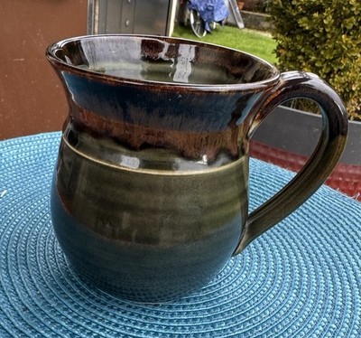 Artist Signed Studio Pottery Large Mug From Sunnyside Pottery In Sandpoint, ID